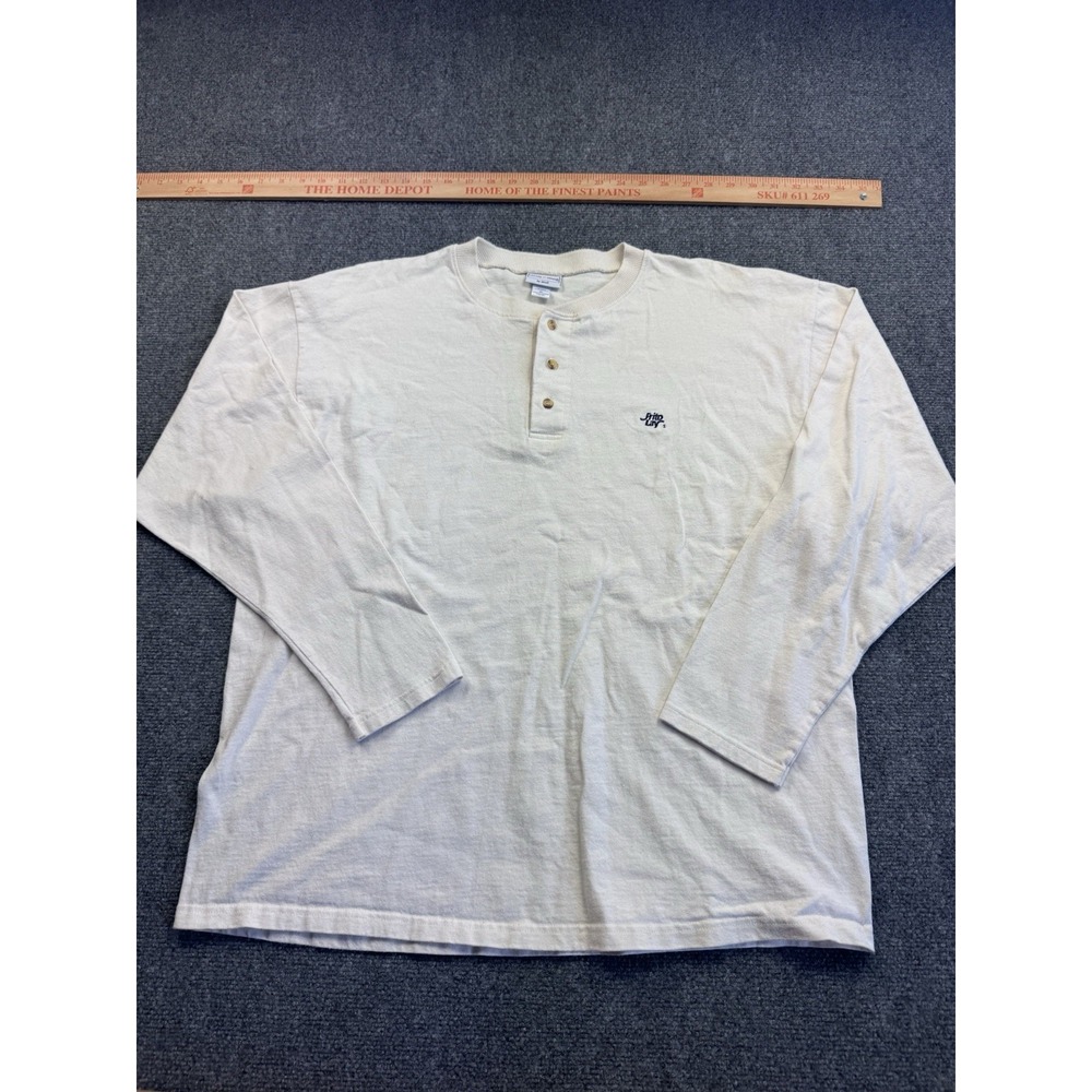 Vintage Frito-Lay Cotton Deluxe by Anvil Long Sleeve Henley Shirt Size XL